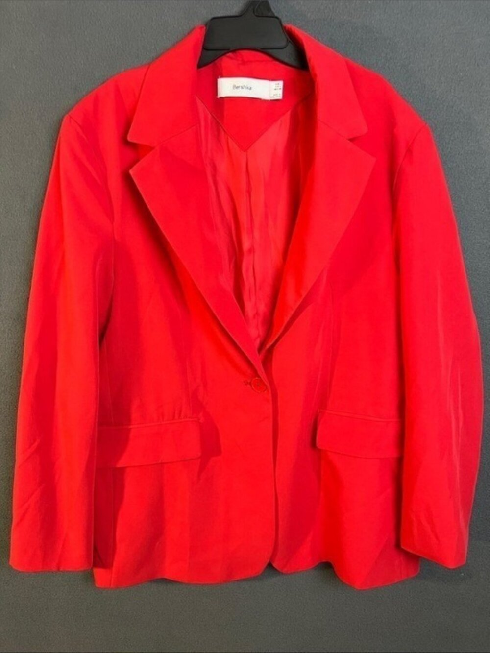 Bershka Women's Red Single-Button Blazer SZ L